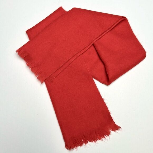 Vrinda Wool Red Scarf Uruguay Men’s Women’s 11,5x52 “ - Picture 5 of 7
